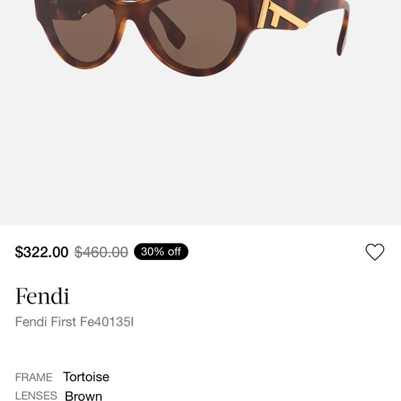 Fendi Brown Sunglasses with Gold Detail